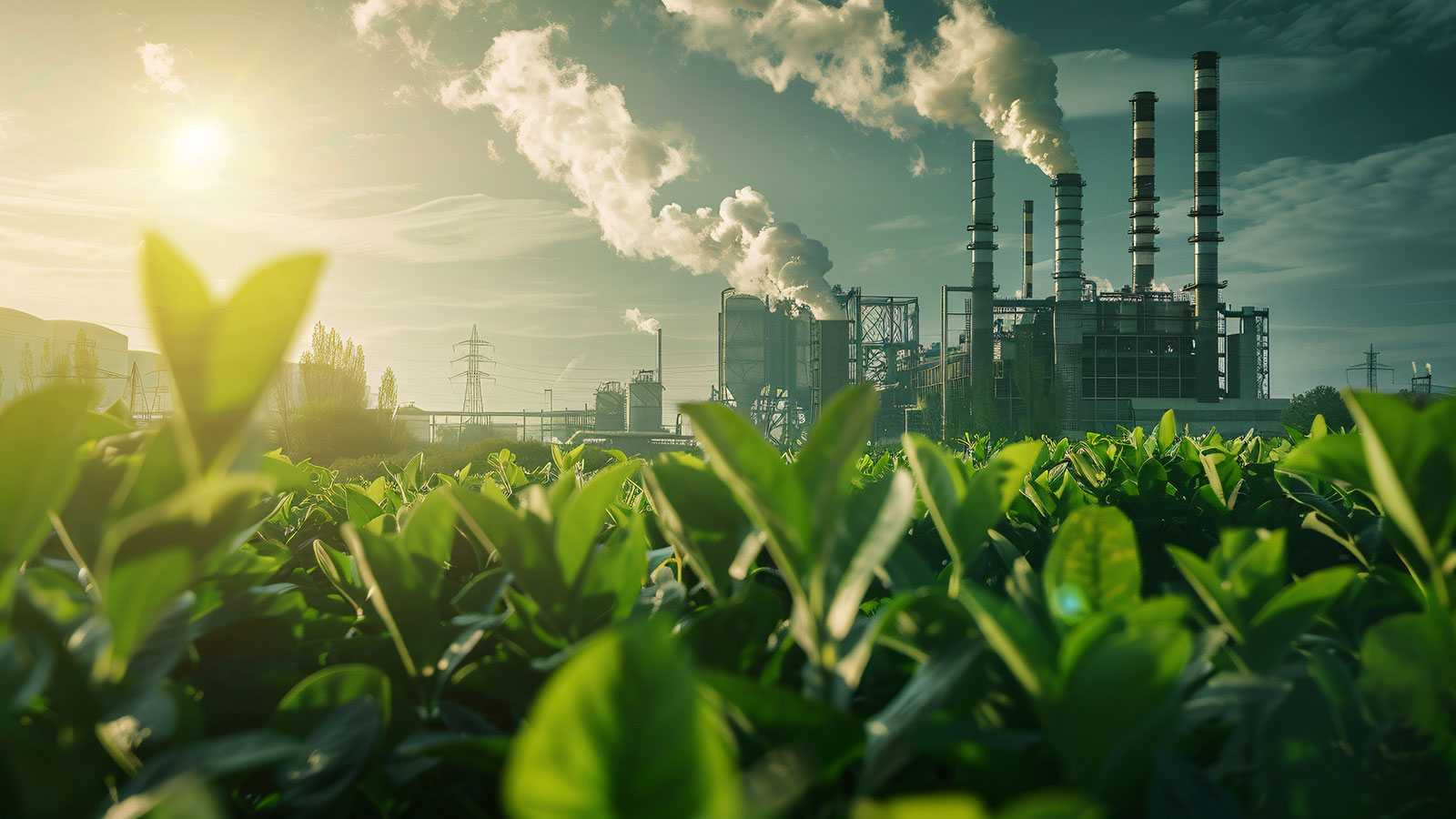 Green industry eco power for sustainable energy environmental friendly low carbon footprint
