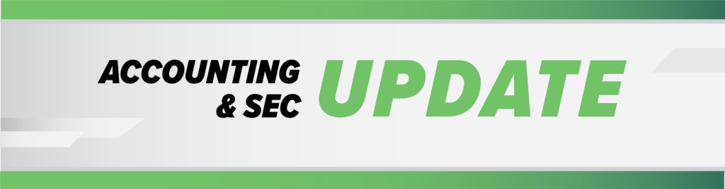 Accounting & SEC Update